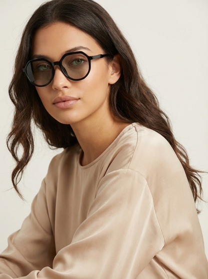 Oversized zonnebril dames met geometrisch montuur