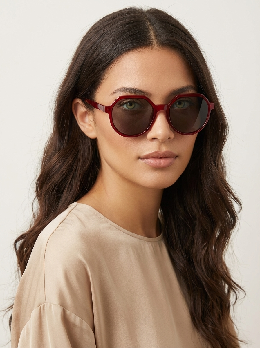 Oversized zonnebril dames met geometrisch montuur