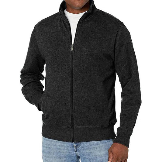 Heren Zip-Up Sweatshirt - Ademend Materiaal en Sportieve Stijl - Comfort en Praktisch