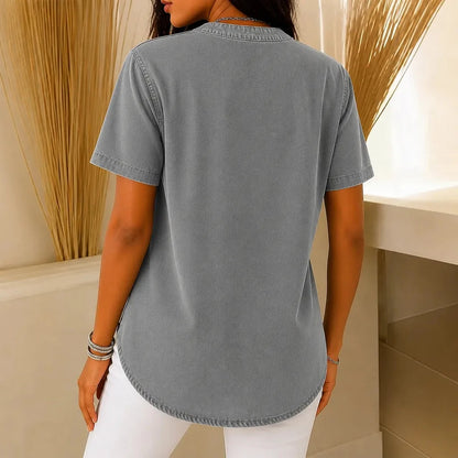 Tuniek dames in denimlook - detailfoto