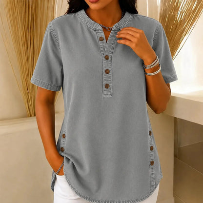 Tuniek dames in denimlook in Grijs