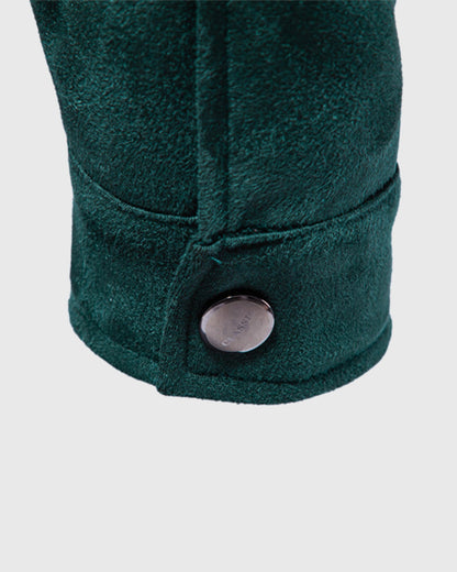 Heren Suede Bomberjas - Heren - Open Kraag - Stijlvolle Casual Look voor Herfst en Lente