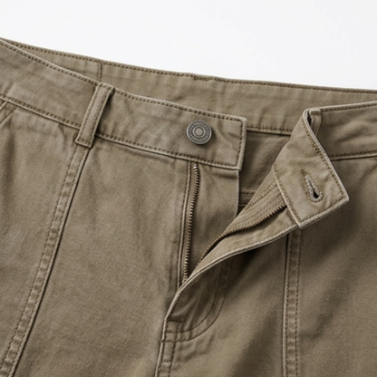 Utility broek dames met hoge taille - detailfoto