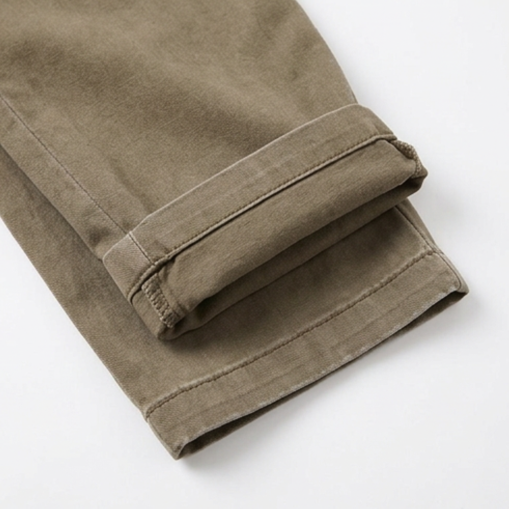 Utility broek dames met hoge taille - detailfoto