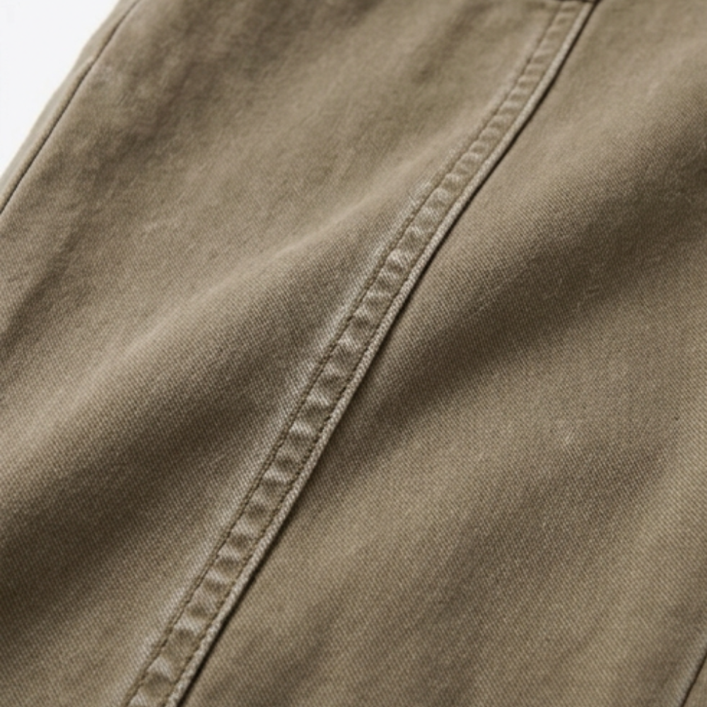 Utility broek dames met hoge taille - detailfoto