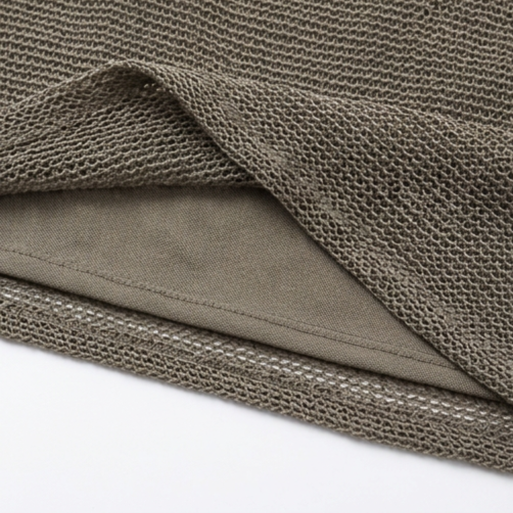 Haltertop dames met watervalhals - detailfoto