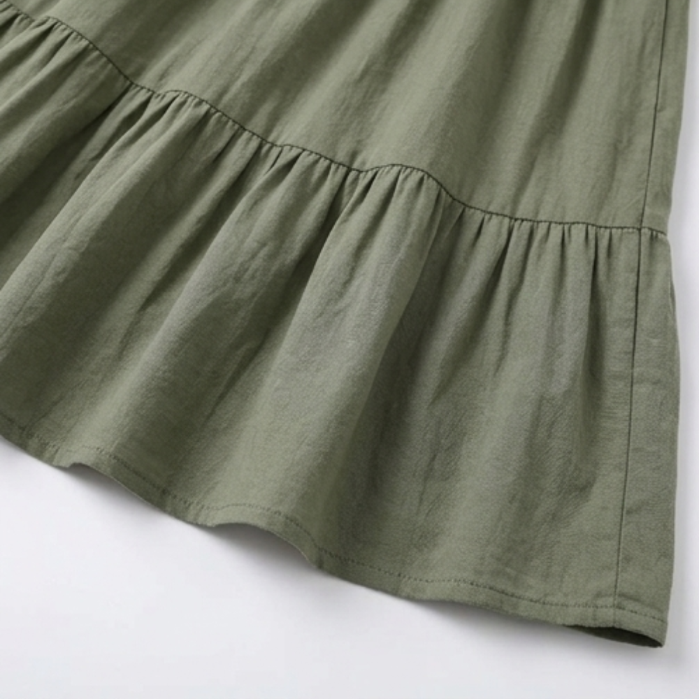 Halter maxi-jurk dames met stroken - detailfoto
