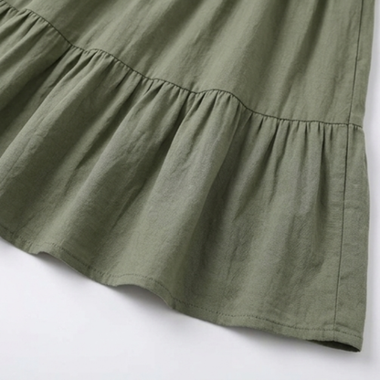 Halter maxi-jurk dames met stroken - detailfoto