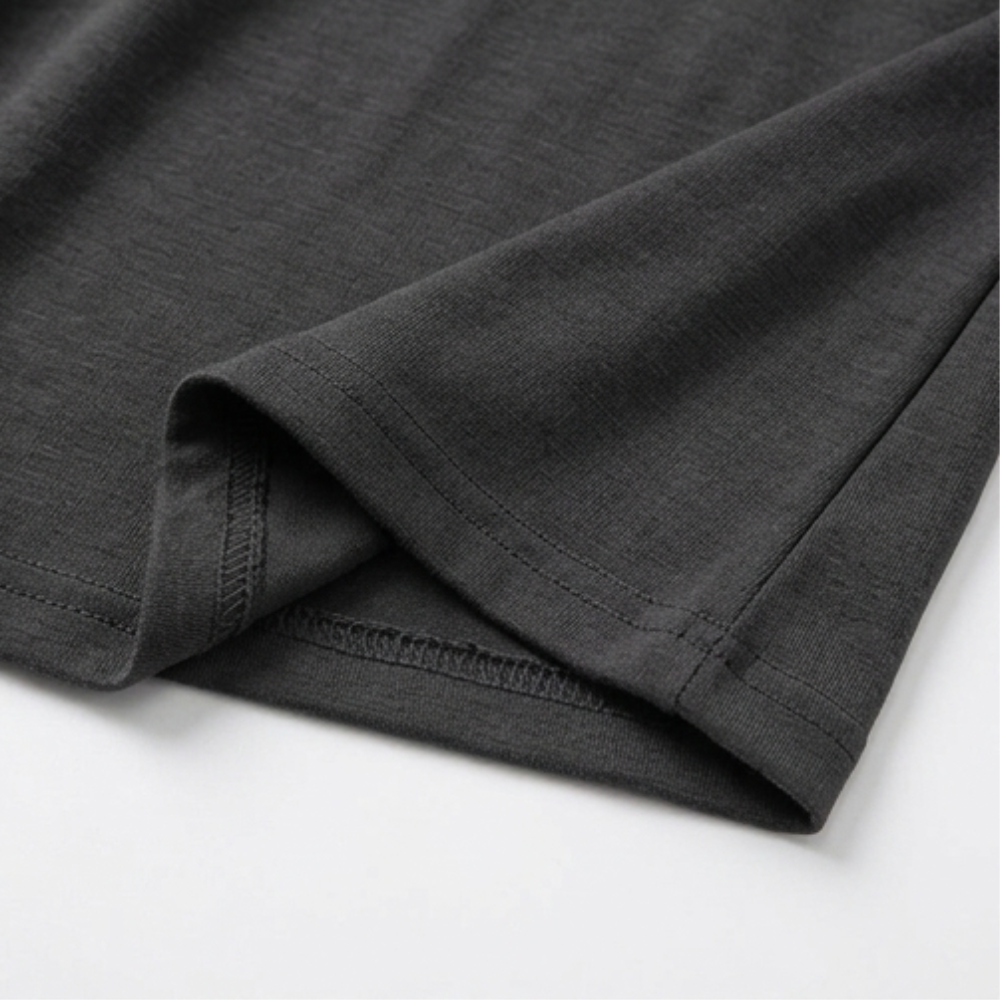 Midi-jurk dames met gekruiste V-hals - detailfoto