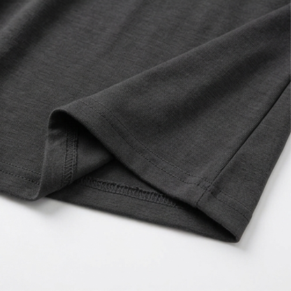 Midi-jurk dames met gekruiste V-hals - detailfoto