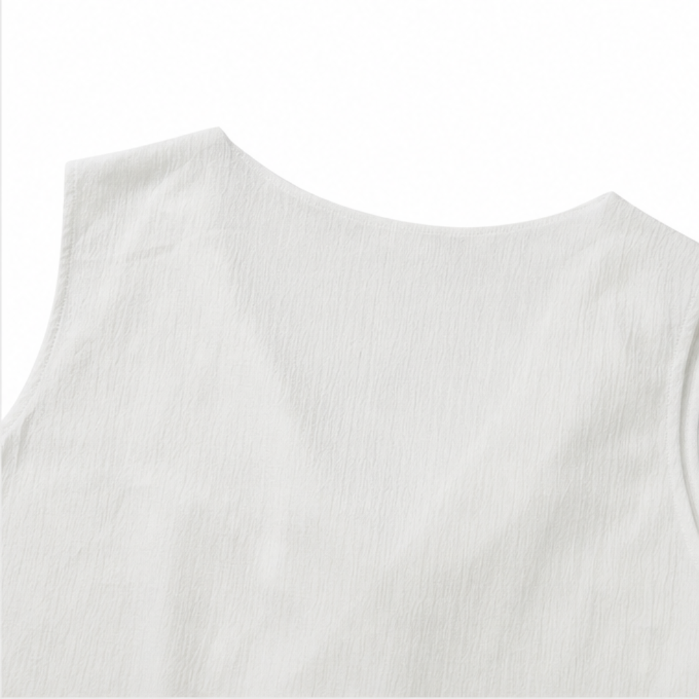 Mini-jurk dames met watervalhals - detailfoto