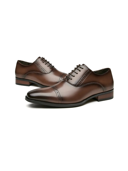 Leren schoenen - Heren - Cap toe en vetersluiting