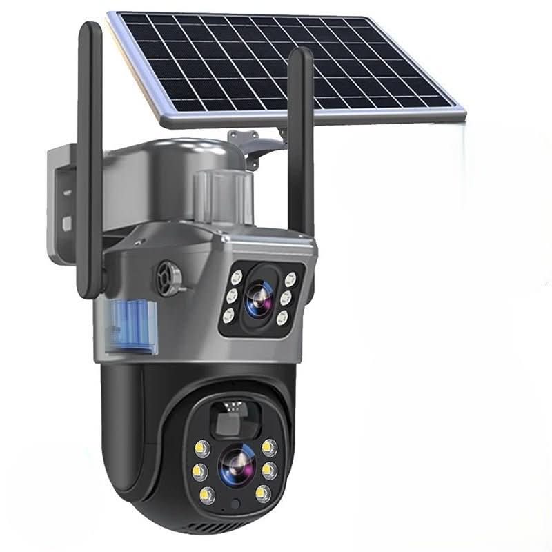 DualGuard Solar 4K camera – draadloze beveiligingscamera met dubbele lens en zonnepaneel