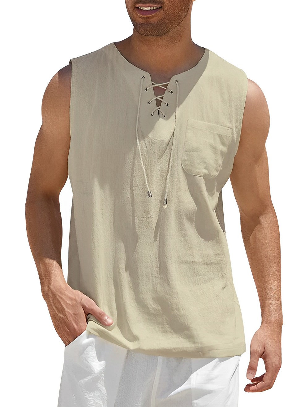 Zomerse heren tanktop, luchtig en losvallend - foto 10