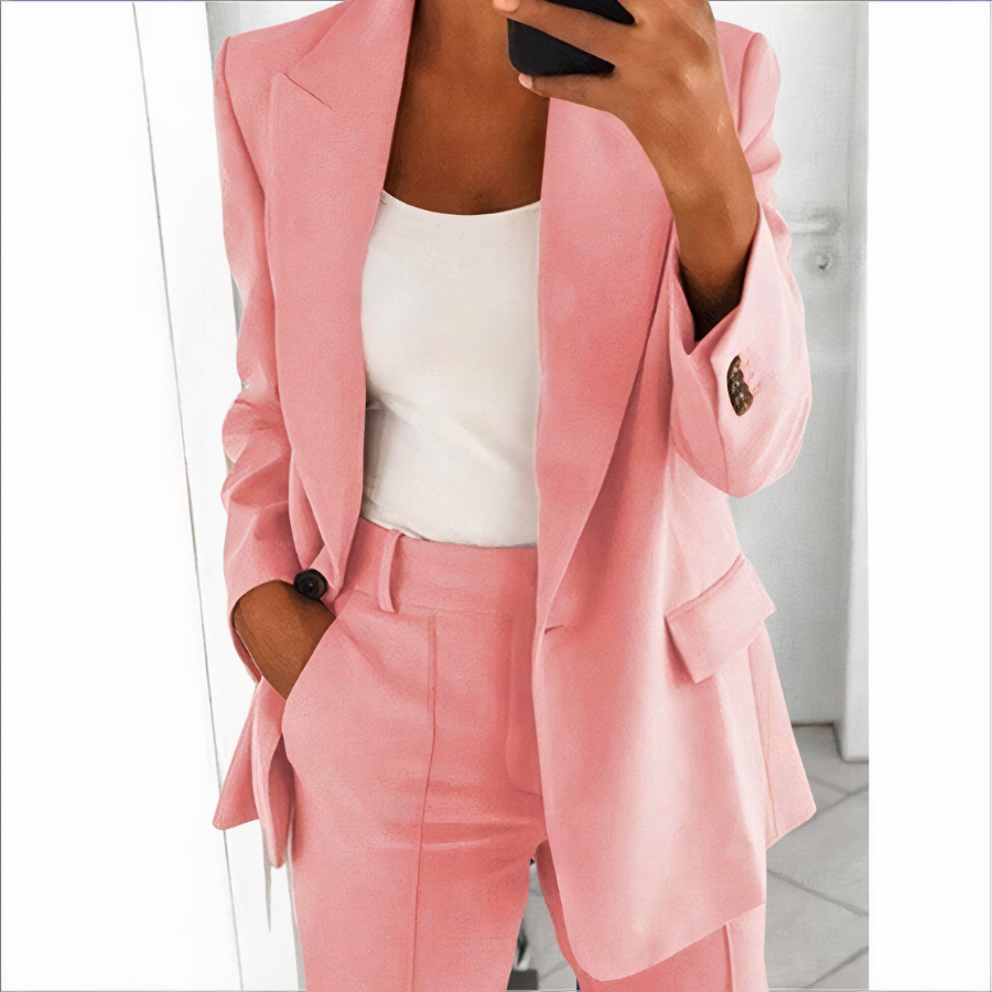 Lavinia Broek- & Blazer Set – Dames – Elegant & Veelzijdig – Voor Elke Gelegenheid