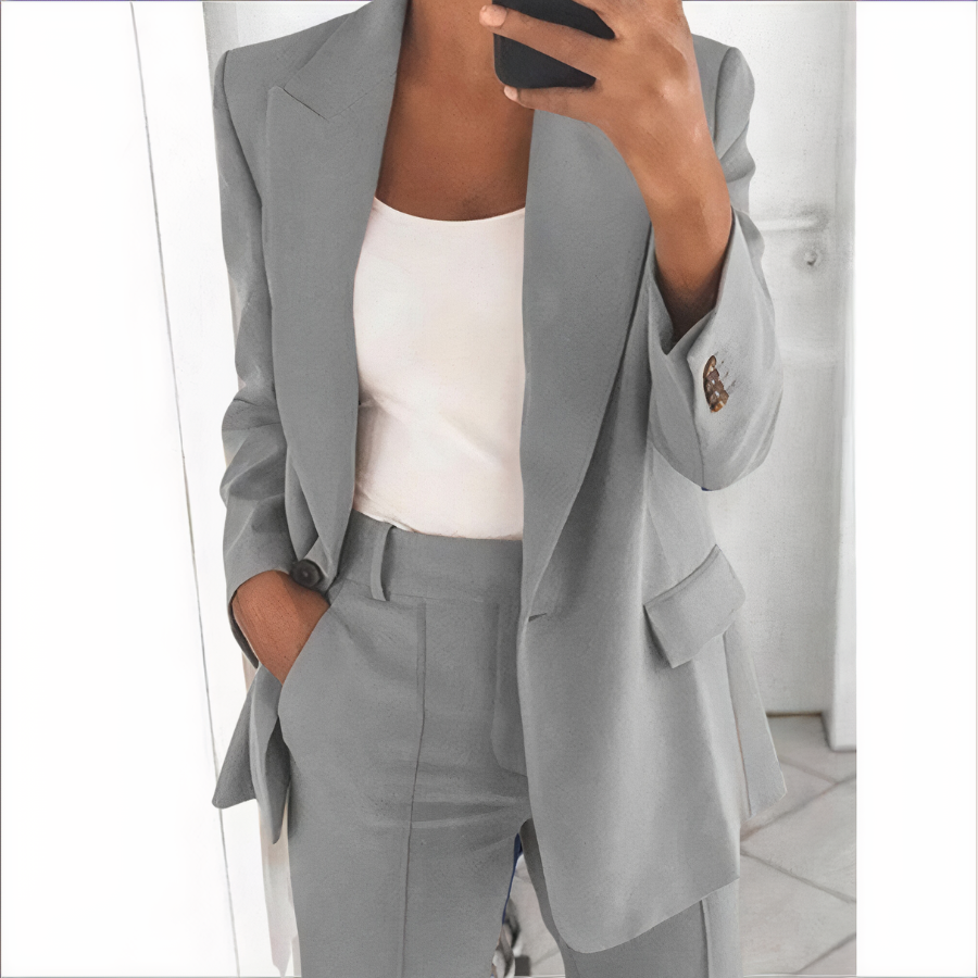 Lavinia Broek- & Blazer Set – Dames – Elegant & Veelzijdig – Voor Elke Gelegenheid