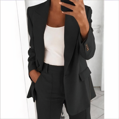 Lavinia Broek- & Blazer Set – Dames – Elegant & Veelzijdig – Voor Elke Gelegenheid