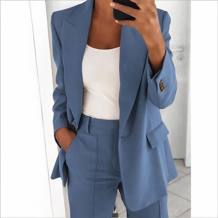 Lavinia Broek- & Blazer Set – Dames – Elegant & Veelzijdig – Voor Elke Gelegenheid