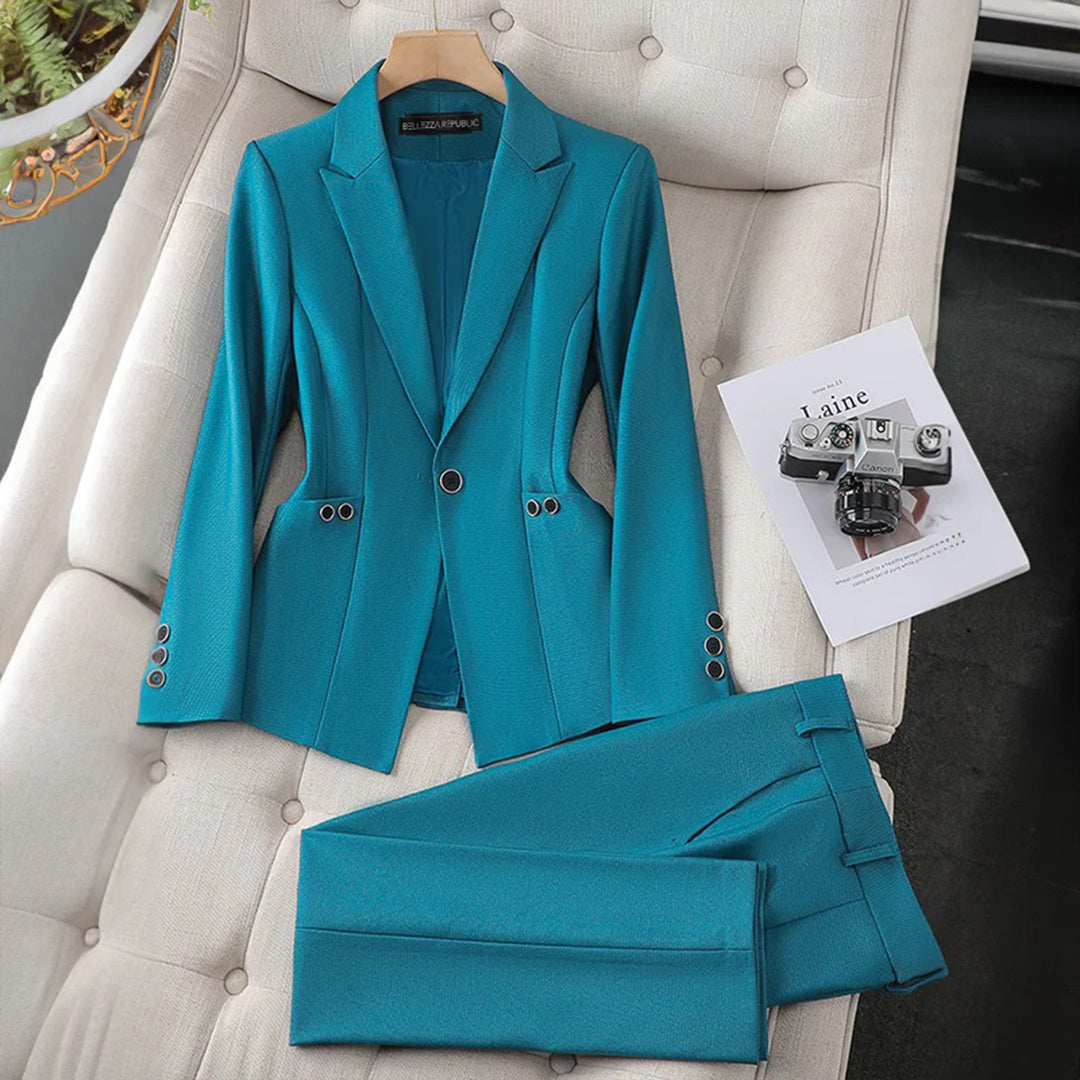 Blazer en Broek Set - Dames - Tijdloos en Veelzijdig - Duurzame Kwaliteit - Perfect voor Formele Look