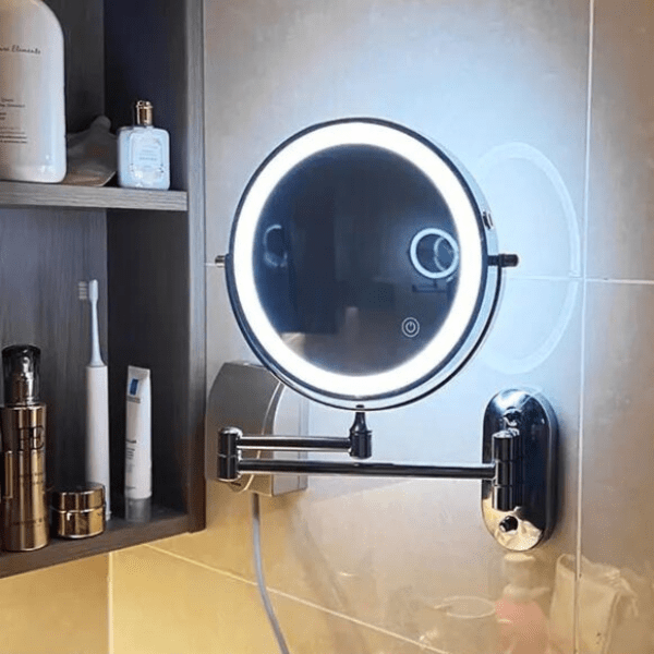 Make-up spiegel - LED Vergrotingsspiegel Draadloos en Instelbaar Licht