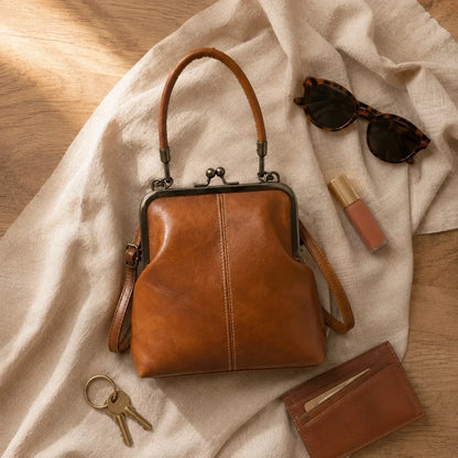 Crossbody tas dames met knipsluiting - detailfoto