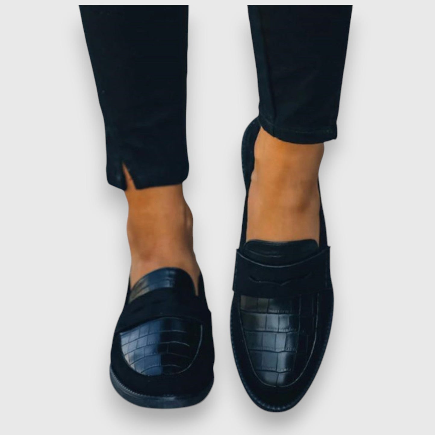 Elegante Loafers met Krokodillenstructuur — Comfortabele en Tijdloze Schoenen voor Lente en Zomer