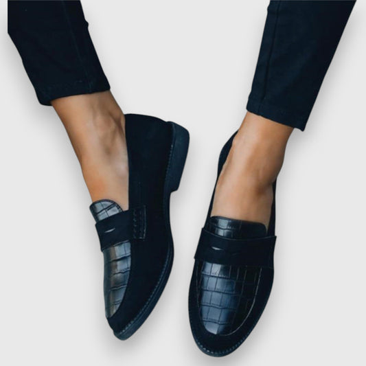 Elegante Loafers met Krokodillenstructuur — Comfortabele en Tijdloze Schoenen voor Lente en Zomer