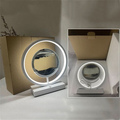 Tafellamp met 3D zandkunst en LED verlichting USB oplaadbaar