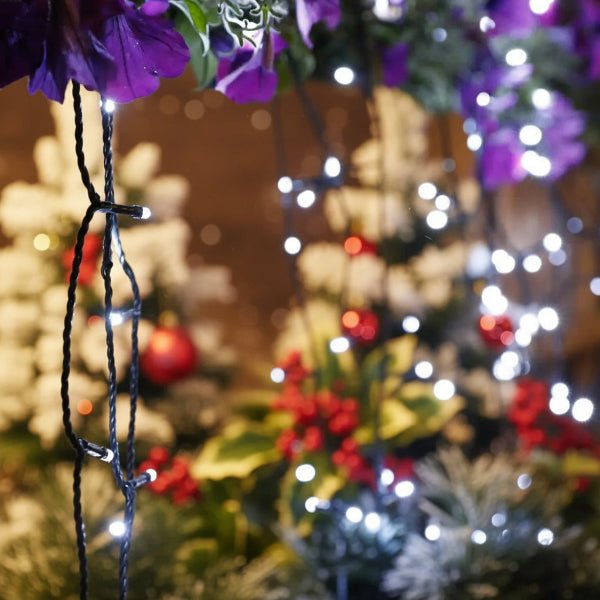 Solar LED lichtsnoer buiten 300 lampjes 8 lichtstanden IP65 weerbestendig
