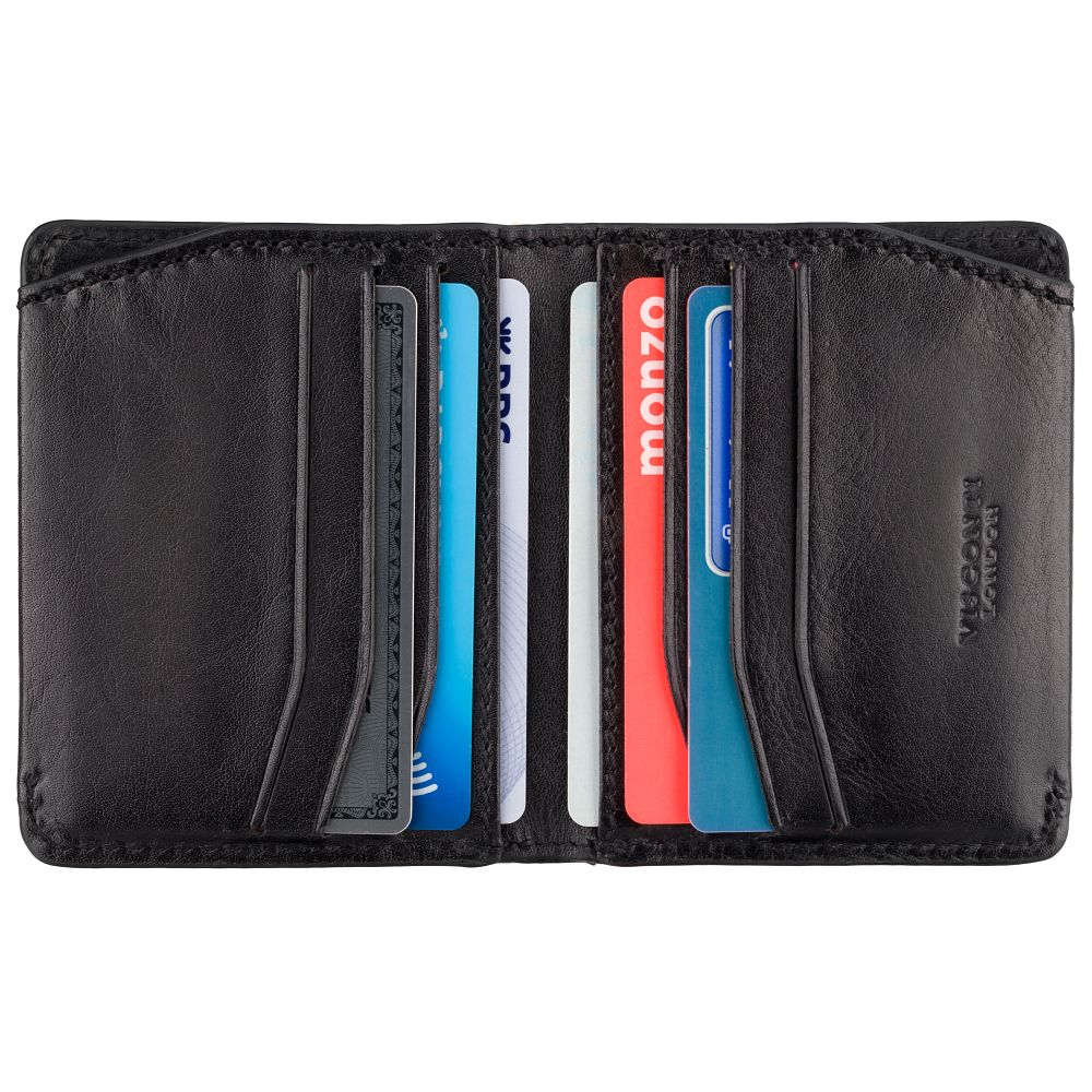 Cash & Card Wallet - Unisex - Stijlvolle leren portemonnee met RFID-bescherming en compacte pasvorm