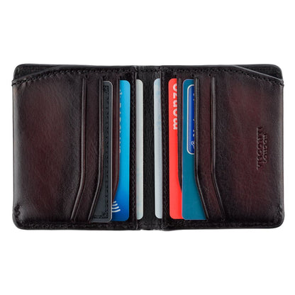 Cash & Card Wallet - Unisex - Stijlvolle leren portemonnee met RFID-bescherming en compacte pasvorm