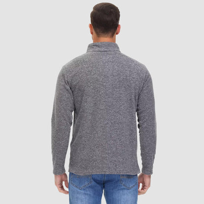 Herensweater met kwart rits in fleece