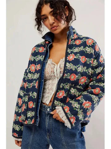 Vintage Jas - Bloemenprint - Katoen