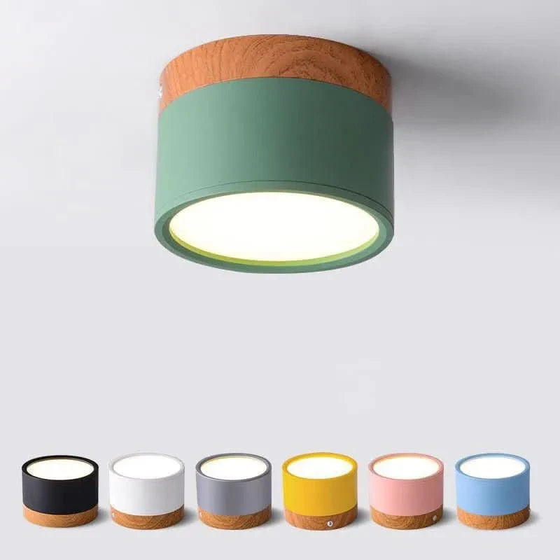 Plafondlamp houtlook met dimbare LED