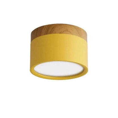 Plafondlamp houtlook met dimbare LED