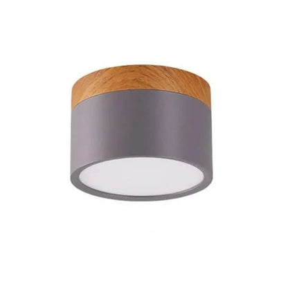 Plafondlamp houtlook met dimbare LED