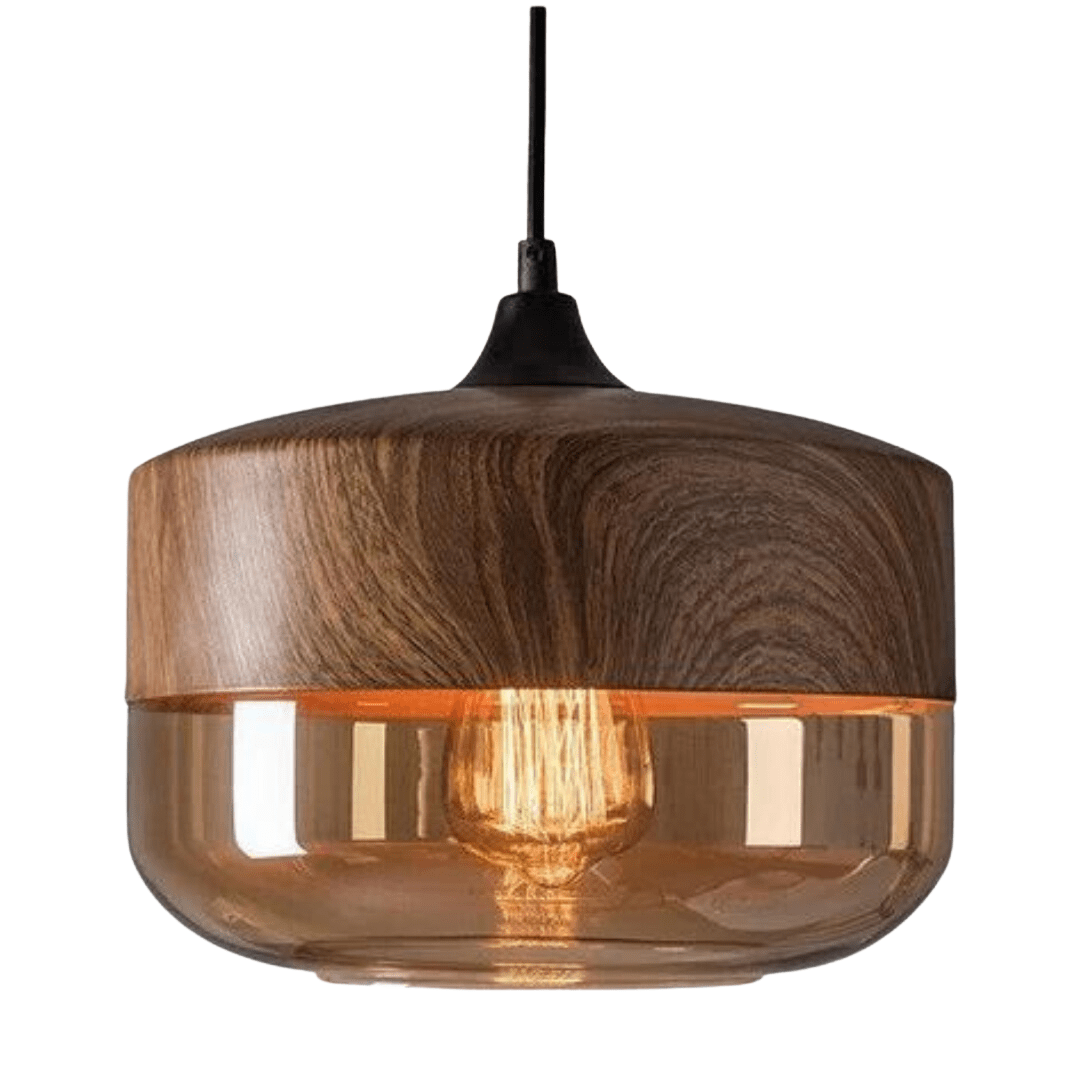 Houten Plafondlamp Warm Licht en Scandinavisch Design