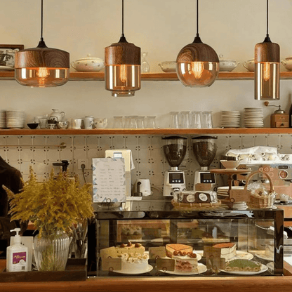 Houten Plafondlamp Warm Licht en Scandinavisch Design