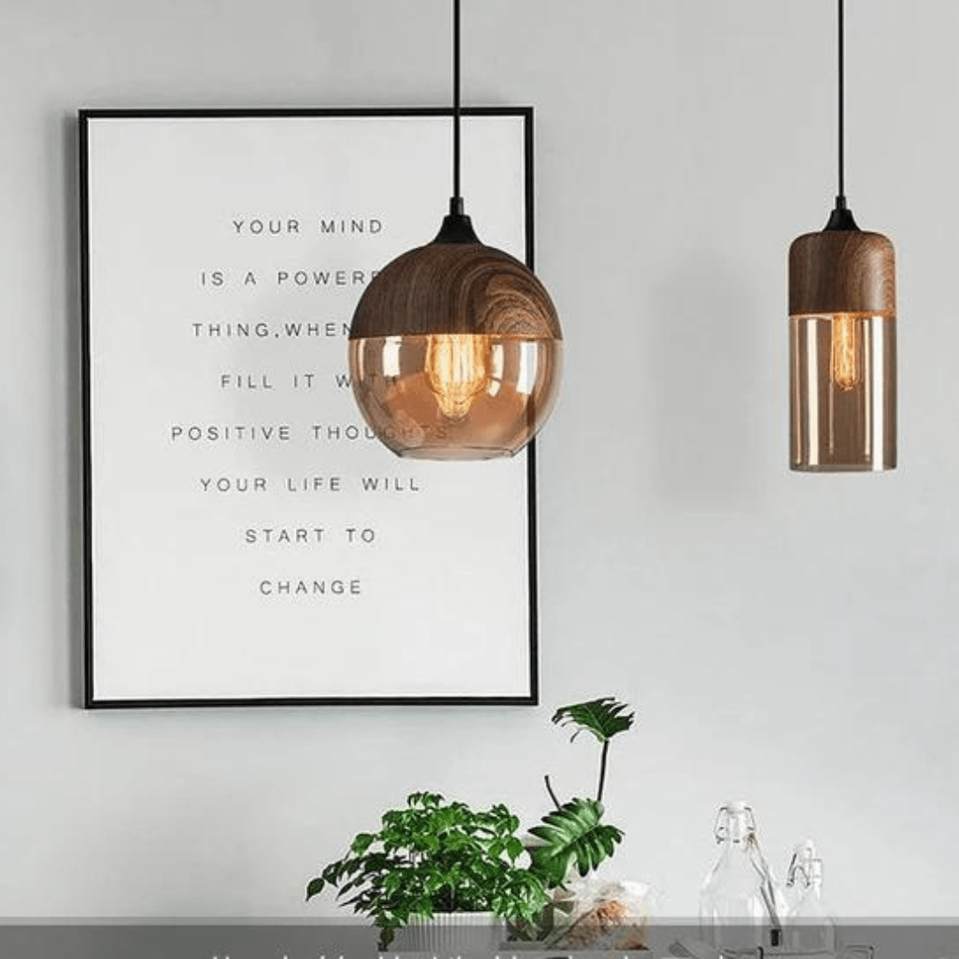 Houten Plafondlamp Warm Licht en Scandinavisch Design