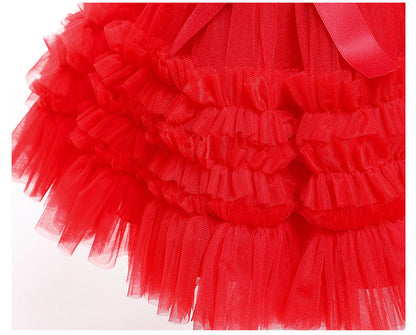 Prinsessenjurk voor Meisjes - Gelaagd - Polyester/Tule - Ronde Hals - Perfect voor Dagelijks en Feestjes