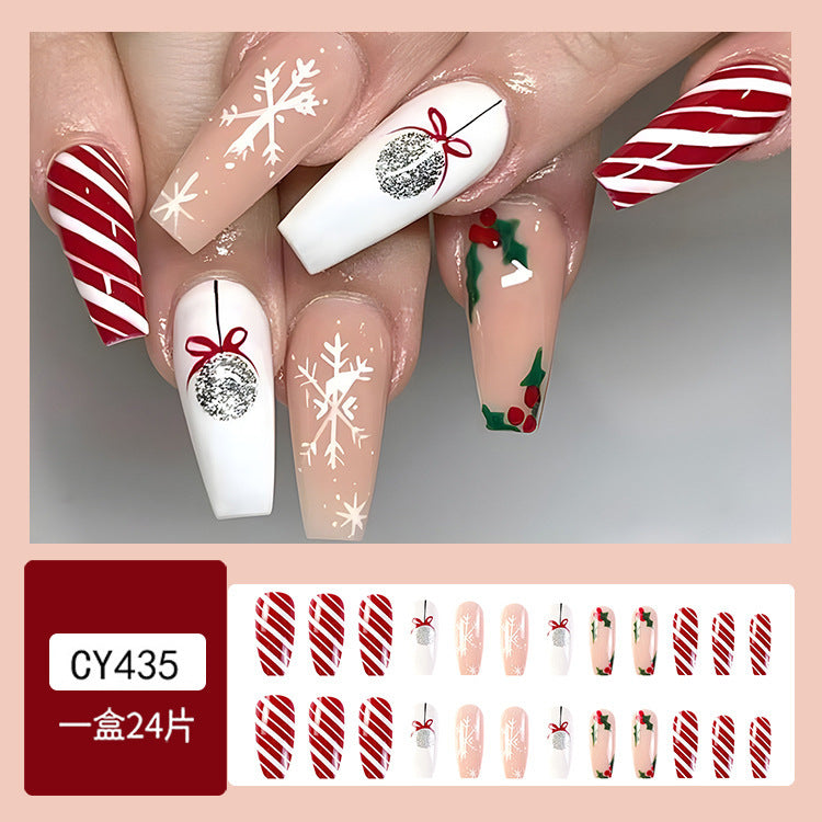 Classy Rood Kerstnagels voor Vrouwen - Luxe Gel Nagellak met Glitter - Perfect voor Feestdagen en Kerstvieringen