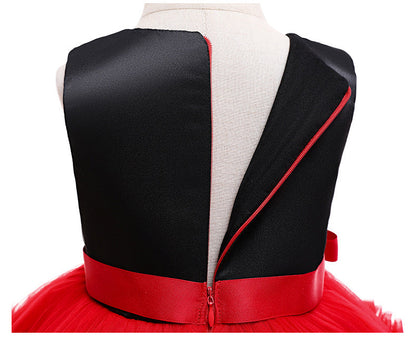 Prinsessenjurk voor Meisjes - Gelaagd - Polyester/Tule - Ronde Hals - Perfect voor Dagelijks en Feestjes