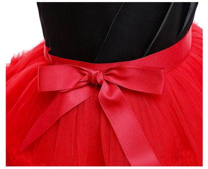 Prinsessenjurk voor Meisjes - Gelaagd - Polyester/Tule - Ronde Hals - Perfect voor Dagelijks en Feestjes