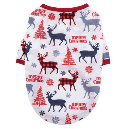 Hannahs Huisdierkleding - Casual Stijl - Katoen en Polyester - Kerstdesign met Eland en Kerstboom