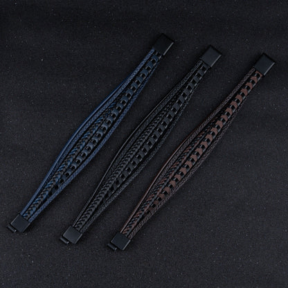 Leren Armband Heren Gevlochten — Stoere Armband met Magneetsluiting