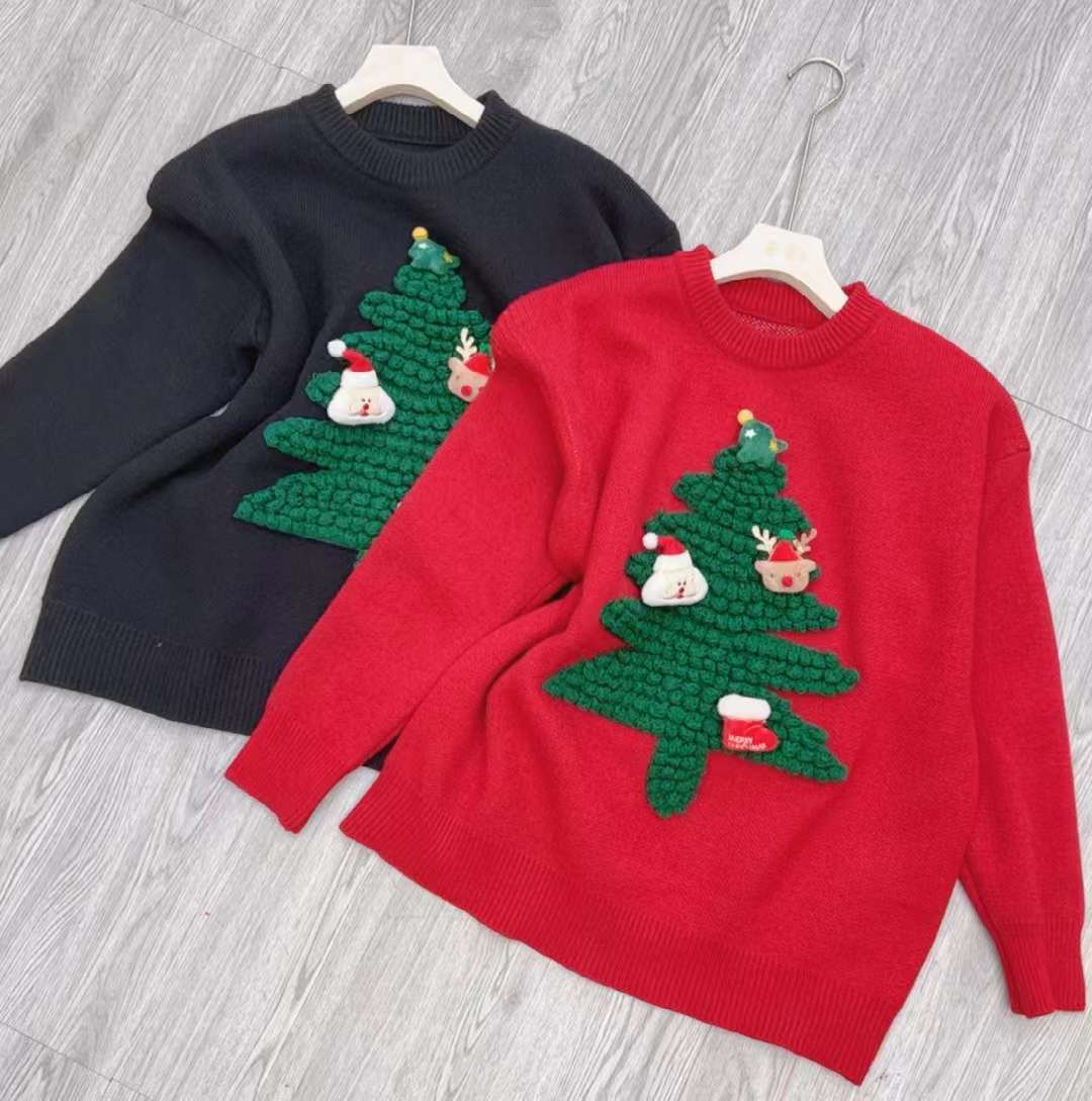 Gebreide Kids Pullover Sweater voor Meisjes | Zachte, Warme Trui voor Herfst en Winter | Perfect voor kerstfeesten, schoolactiviteiten of gewoon voor thuis.