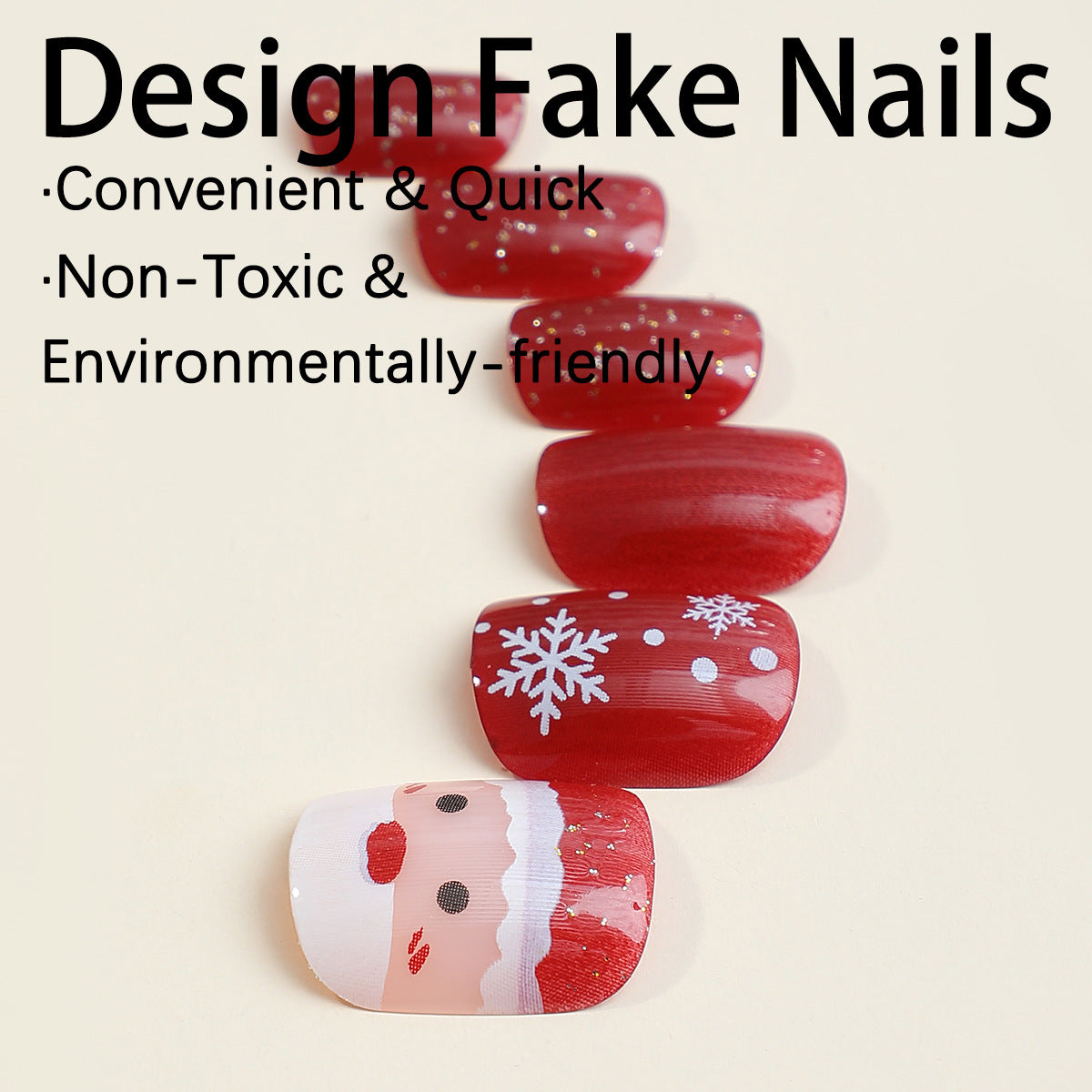 Nagels voor Vrouwen - Kerst Design - 2-delige Set - Perfect voor Feestdagen en Winterse Gelegenheden