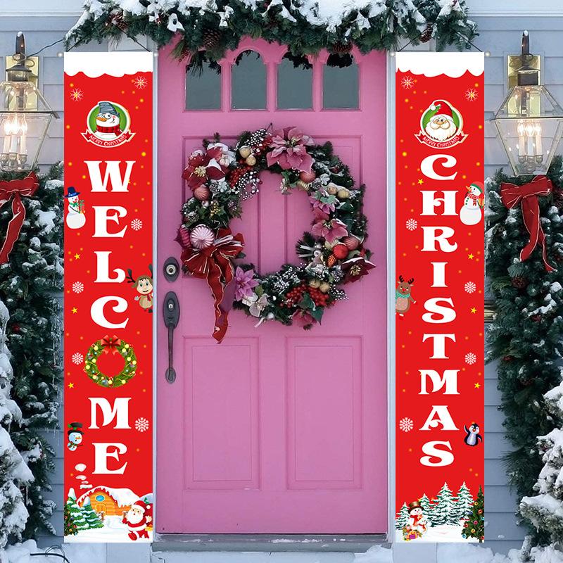 Xmas Deurdecoratie - Festieve Houten Wandversiering voor Kerstmis