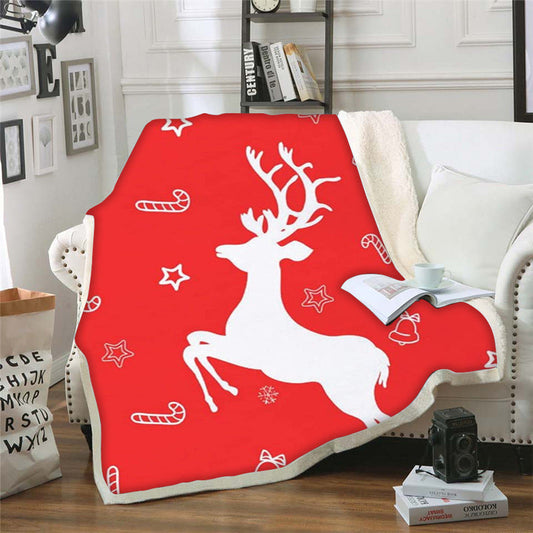 3D Kerst Design Dikke Dekens voor Winter - Zacht en Comfortabel, Perfect voor de Feestdagen