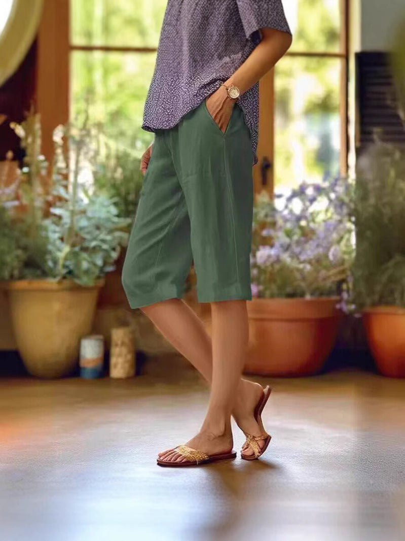 Dora shorts zwart dames - comfortabele zomershorts met zijzakken